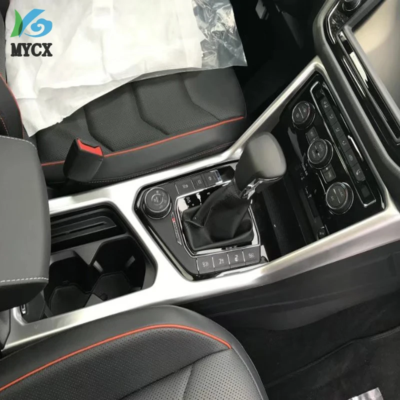 ABS Matte Overall Gear Box Cover Water Cup Frame Sequins Trim For Volkswagen Tiguan L 2017 2018 2019 Interior Accessories 1PCS | Автомобили