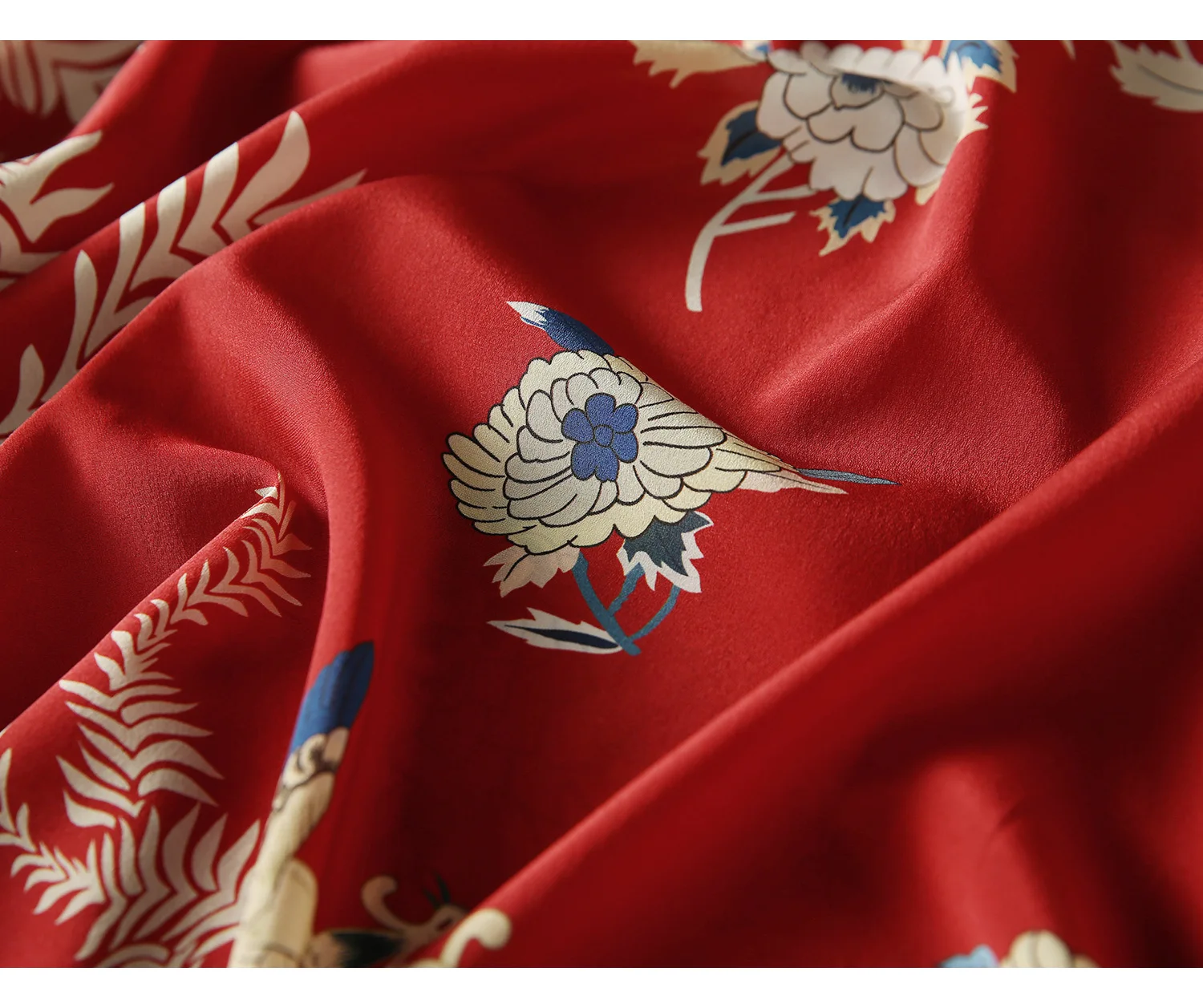 Red Vintage Blouse Women 2020 Chinese Style Loose Print Flower Ladies Tops Hand Button Mandarin Collar Blouses Shirt Haut Femme