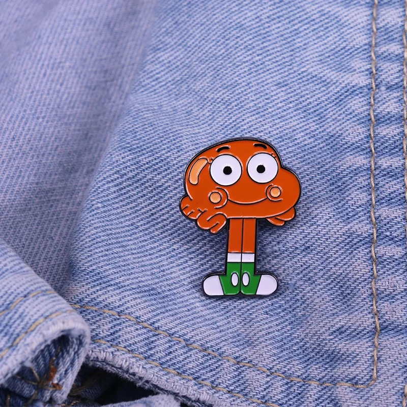 Gumball Дарвин Эмаль Булавка Watterson удивительный мир брошь мультфильм шоу аксессуар |
