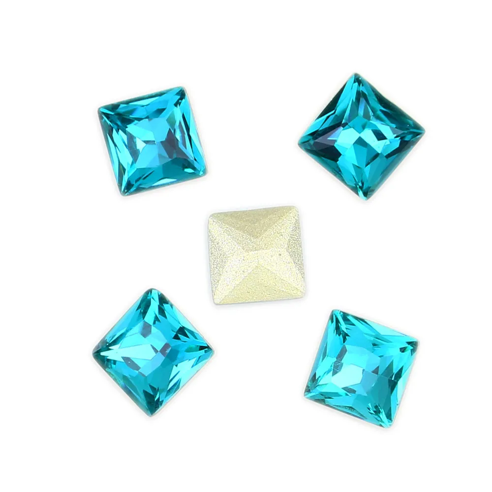 8 мм квадратный лак для ногтей Стразы с украшением в виде кристаллов Сияющие 3D