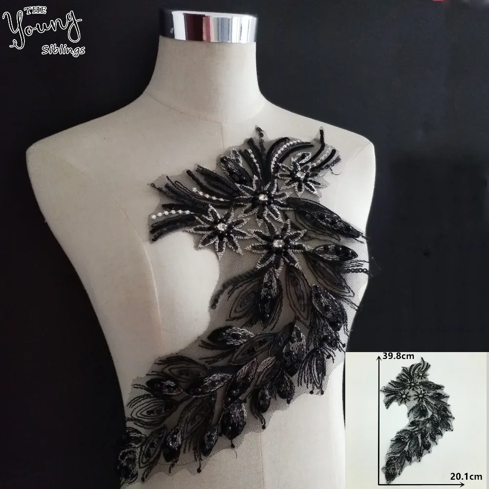 Вышивка из АБС-пластика Жемчужное Кружево ткань для декольте сделай сам стразы