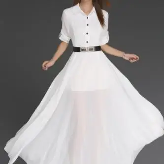 2019 летнее черно белое длинное платье европейские шифоновые платья с разрезом