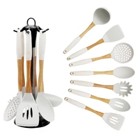 kitchen cooking tools set premium silicone cooking utensils set turner soup spoon strainer pasta server home baking utensil