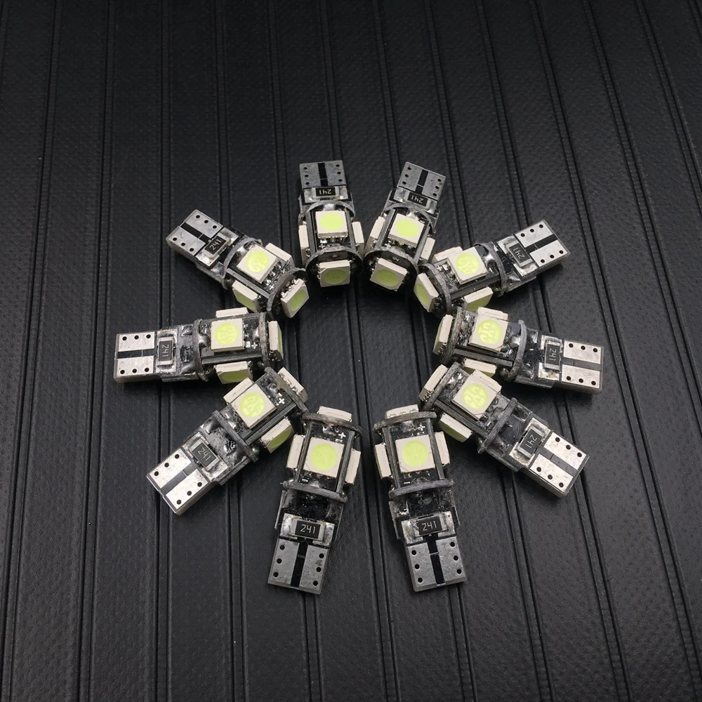 T10 5 SMD 5050 светодиодсветодиодный автомобильная лампа без ошибок W5W 194