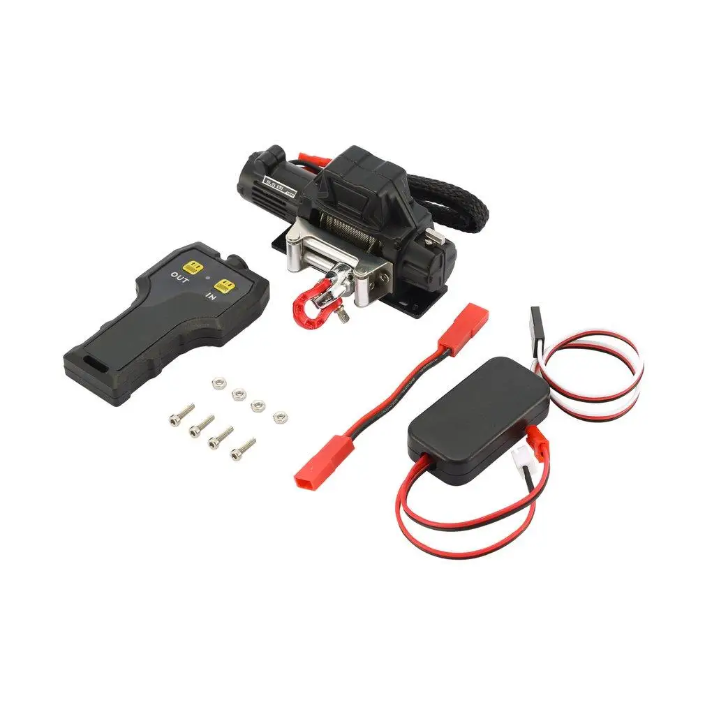 

Металлическая Автоматическая лебедка, Беспроводная система дистанционного управления для 1:10 RC Crawler Car Axial SCX10 90046 Traxxas TRX4 Redcat