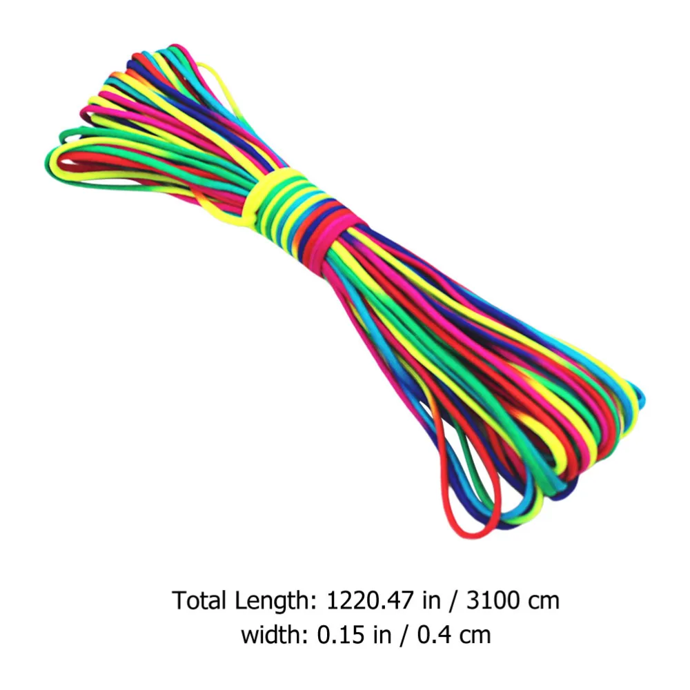 

1 Roll 7 Strand Paracord Rope Colorful Parachute Cord for Camping Hiking