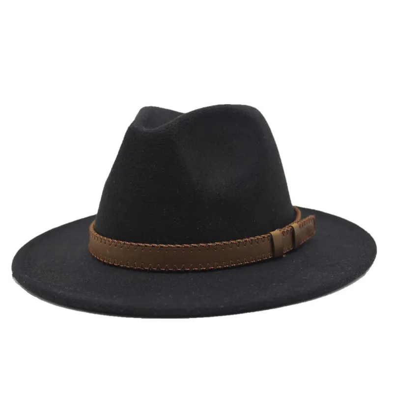 Шляпа winte мужская фетровая шерстяная Панама хаки Повседневная винтажная