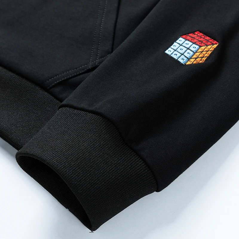 

2021 New Spring Fashion Embroidery Print Streetwear Hoodies Men Pullover Sweatshirts Long Sleeved Hip Hop Causal Hooded Tops