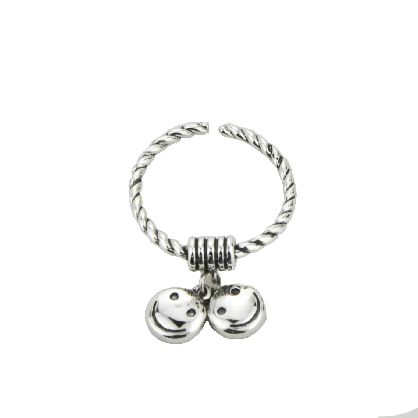 

Korean Style New Style Delicacy Smiley Adjustable Ring Women's Fashion Simple INS Wind S925 Delicacy Silver Smiley Rin