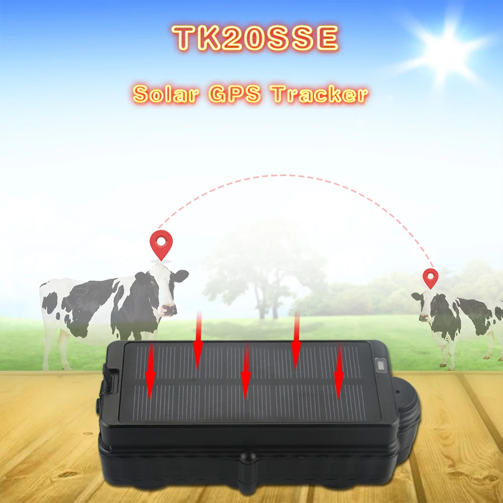 GPS трекер на солнечной батарее TK20SSE локатор с аккумулятором 20000 мАч GSM GPRS SMS SOS |