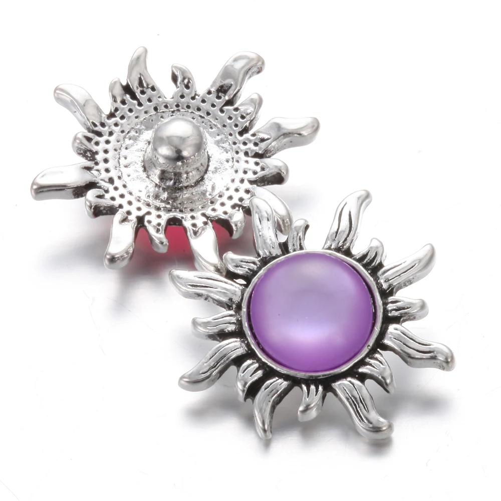 10 шт./лот 18 мм оснастки ювелирные изделия Лот Цветы кнопка со стразами Fit браслет с