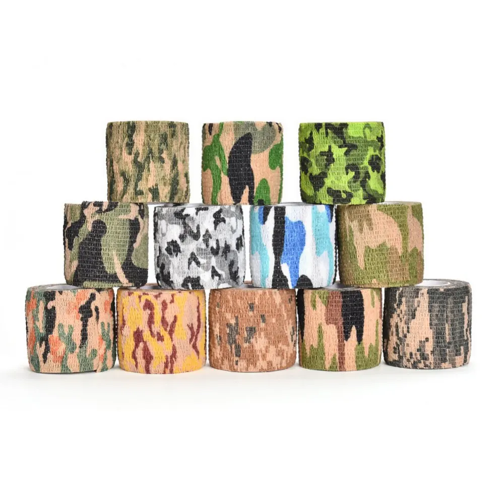 

Hunting Disguise Elastoplast Camouflage Elastic Wrap Tape Self Adhesive Sports Protector Ankle Knee Finger Arm Bandage 5*450cm