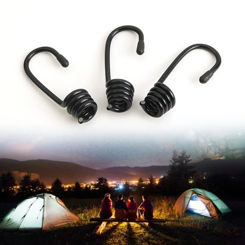 

D5BA 12 шт. спиральные крючки для натяжителя 7 мм Морской амортизирующий шнур эластичный шнур крючки для багажа ремни брезент стяжка веревка на...