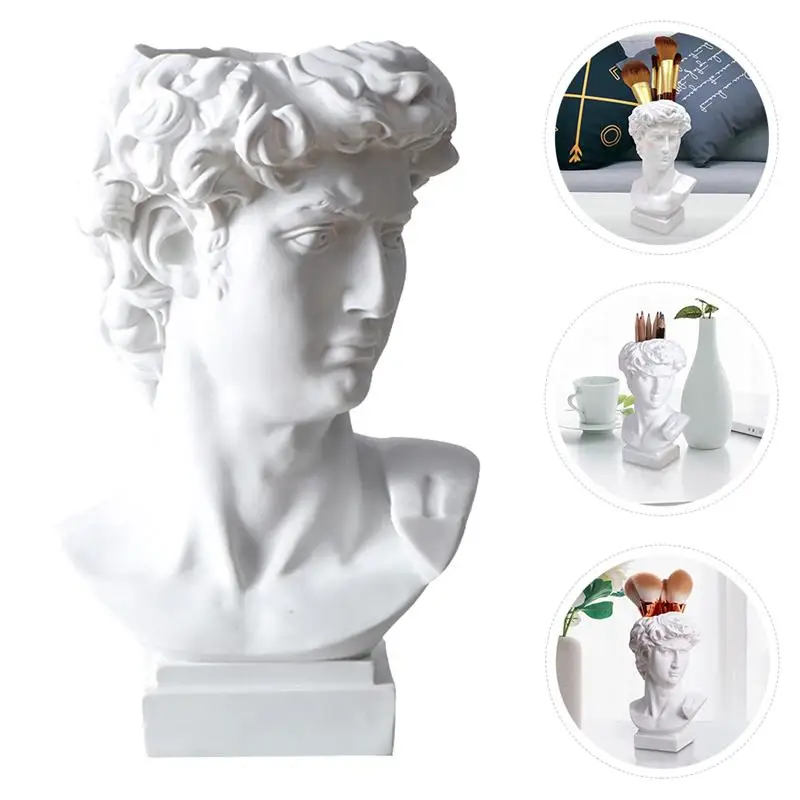 

Resin Funny Statue Pen Holder Creative Plant Container Pen Brush Container