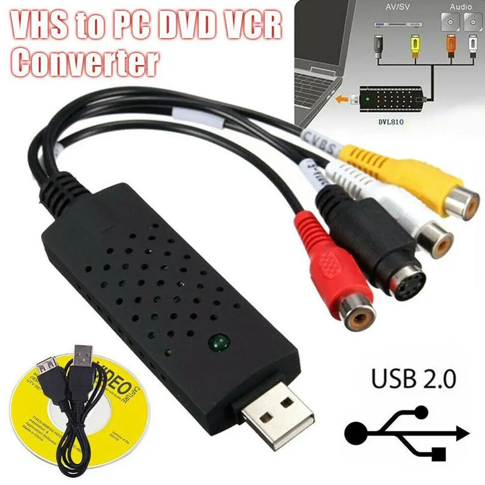 USB Easycap 2 0 простое устройство захвата видео ТВ DVD VHS DVR поддержка карты Win10