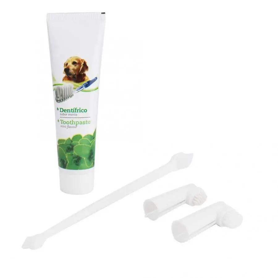 Зубная щетка для собак с нескользящей ручкой зубные щетки двойной головкой