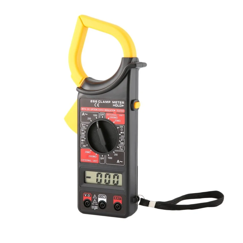 Цифровой токоизмеритель DT266 Бесконтактный мультиметр амперметр зуммер