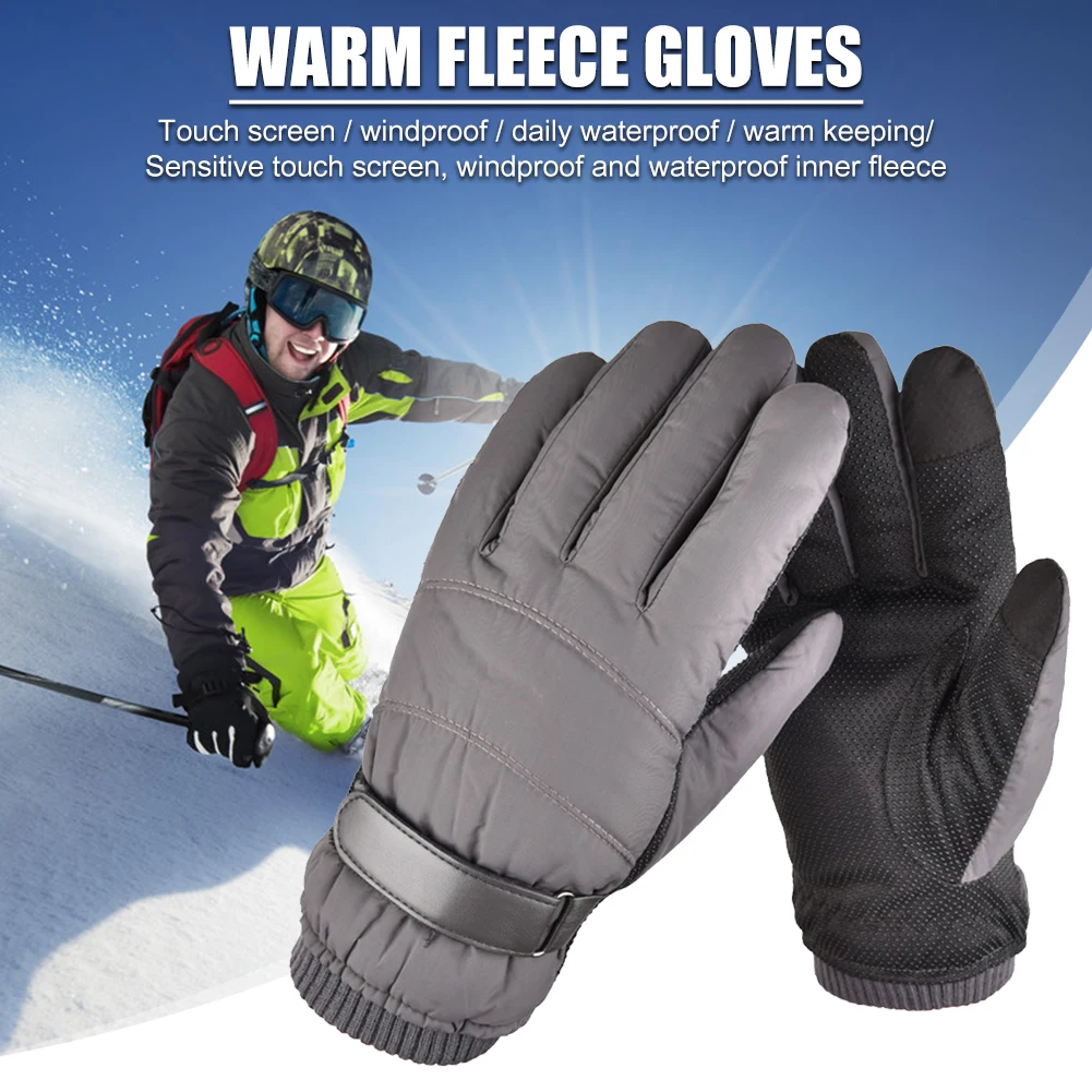 

Перчатки для велоспорта на открытом воздухе, флисовые переносные водонепроницаемые нескользящие перчатки для велоспорта, катания на лыжах...