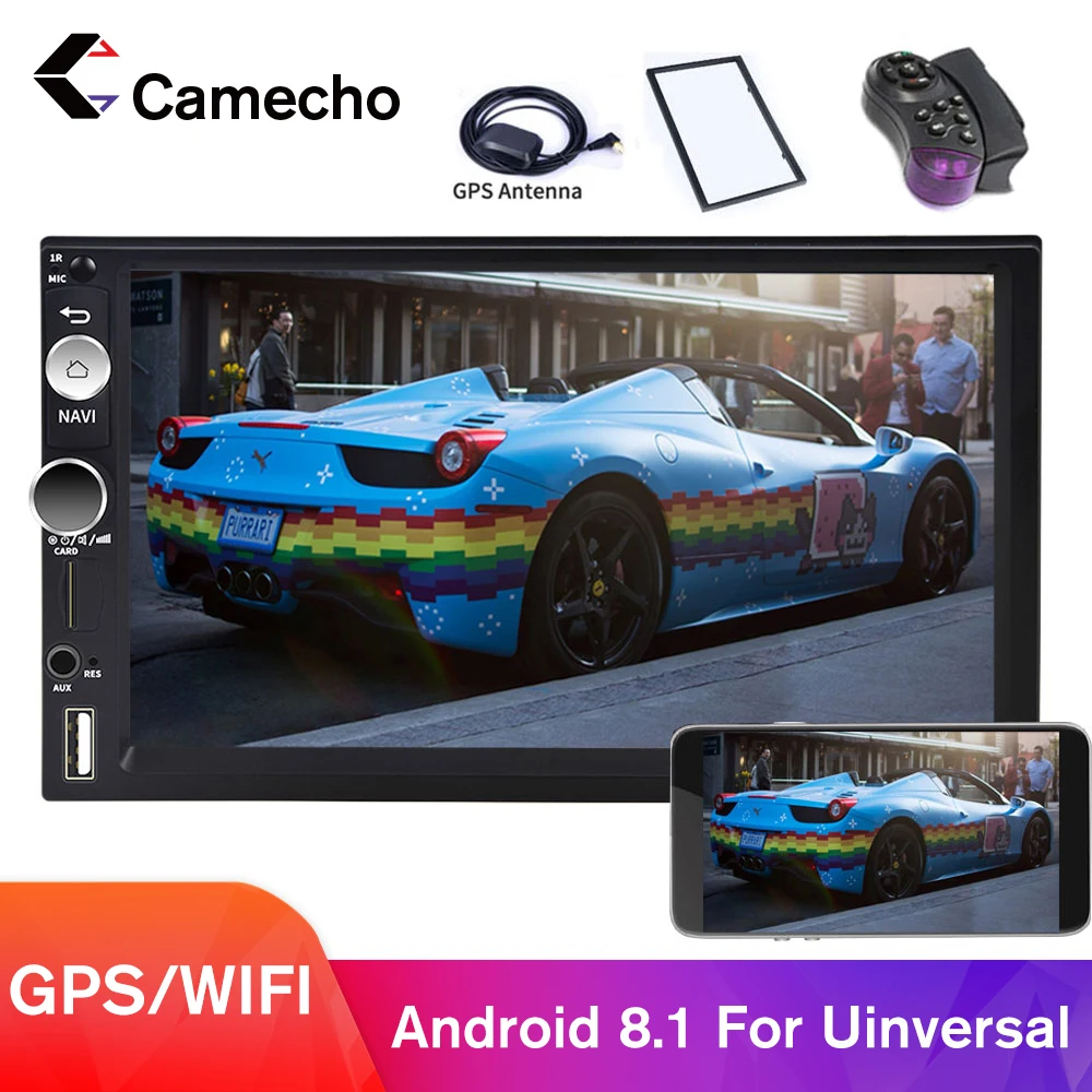 

Camecho 2 din Car Radio Android 8.1 Car Multimedia Player GPS WiFi 2 Din Car autoradio Stereo For Volkswagen Nissan Toyota Golf