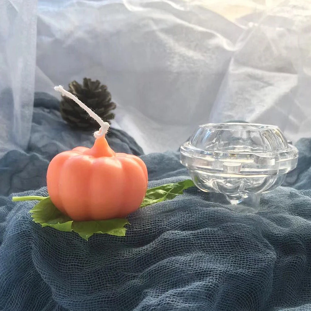 DIY 3D форма тыквы Пластиковая для свечей инструмент мыла модель изготовления