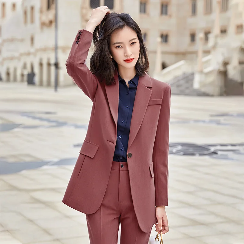 High Quality Fabric Ladies Professional Formal Business Suits Women Pantsuits with Pants and Jackets Coat OL Styles Blazers | Женская