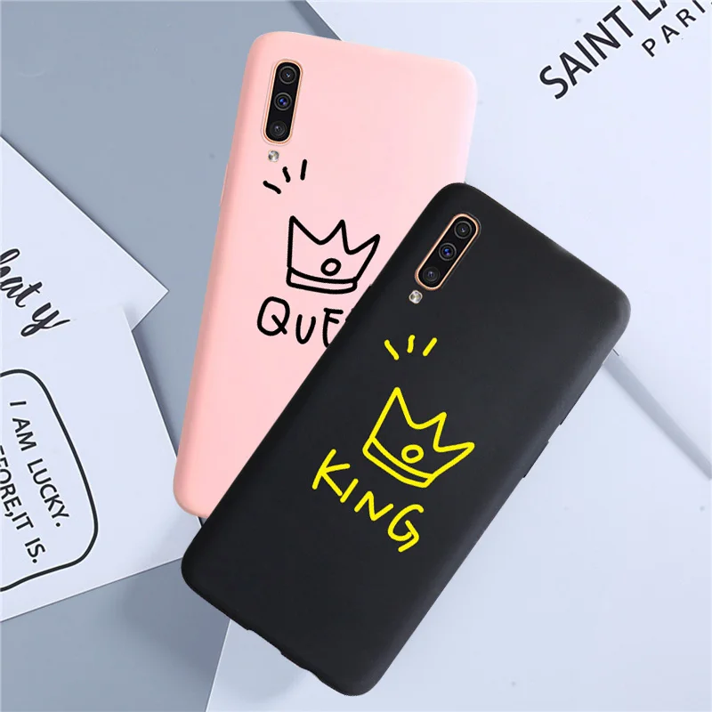 Пара King Queen чехол для Samsung Галактики S8 S9 S10 плюс 5G S10e A50 A30 A70 A7 A6 J6 A8 2018 Примечание 10 Pro