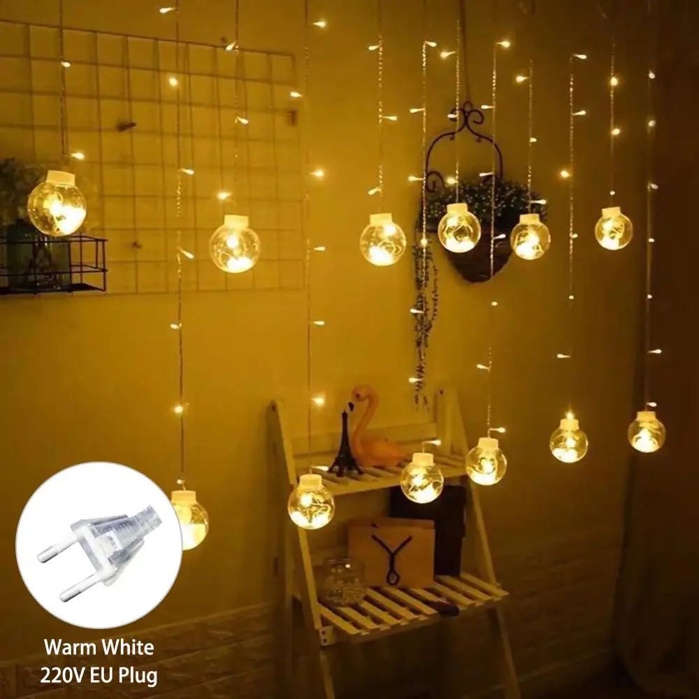 

Гирлянда с 12 винтажными лампочками с прозрачными шариками, 2,5 м