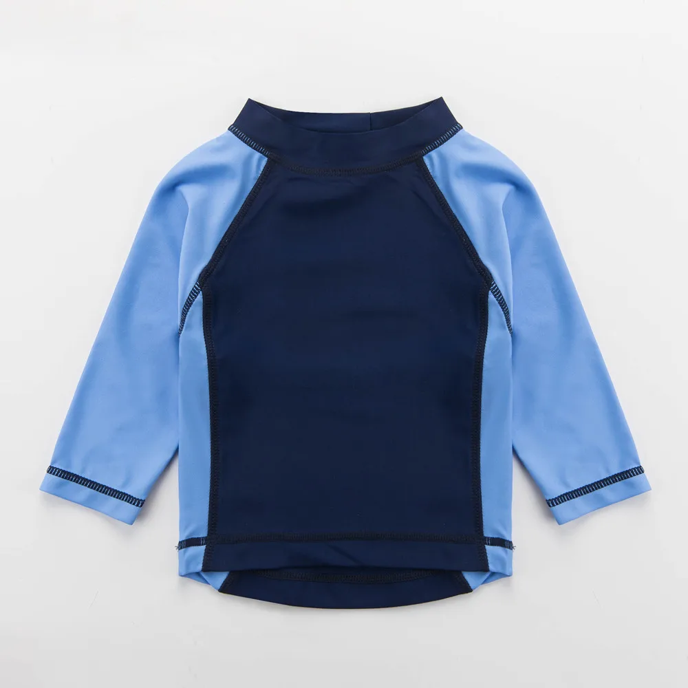

One-piece Bathers Baby Boy's Swimsuits Solid Color Rash Guard Shirts Bathing Suit