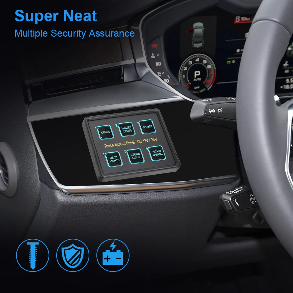 12 В/24 В 6 банд светодиодный переключатель панель тонкая сенсорная управления