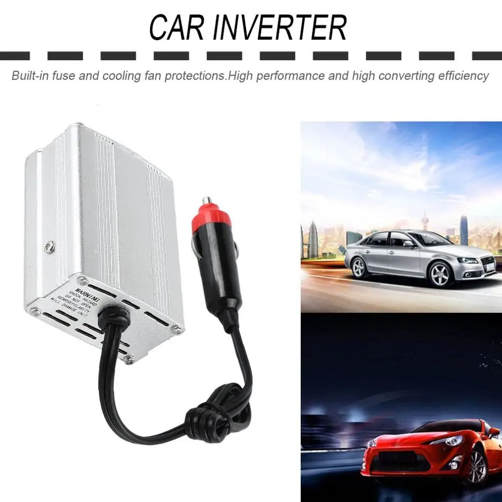 Автомобильный преобразователь напряжения серебристый 700 Вт от 12 В до 110 В/220