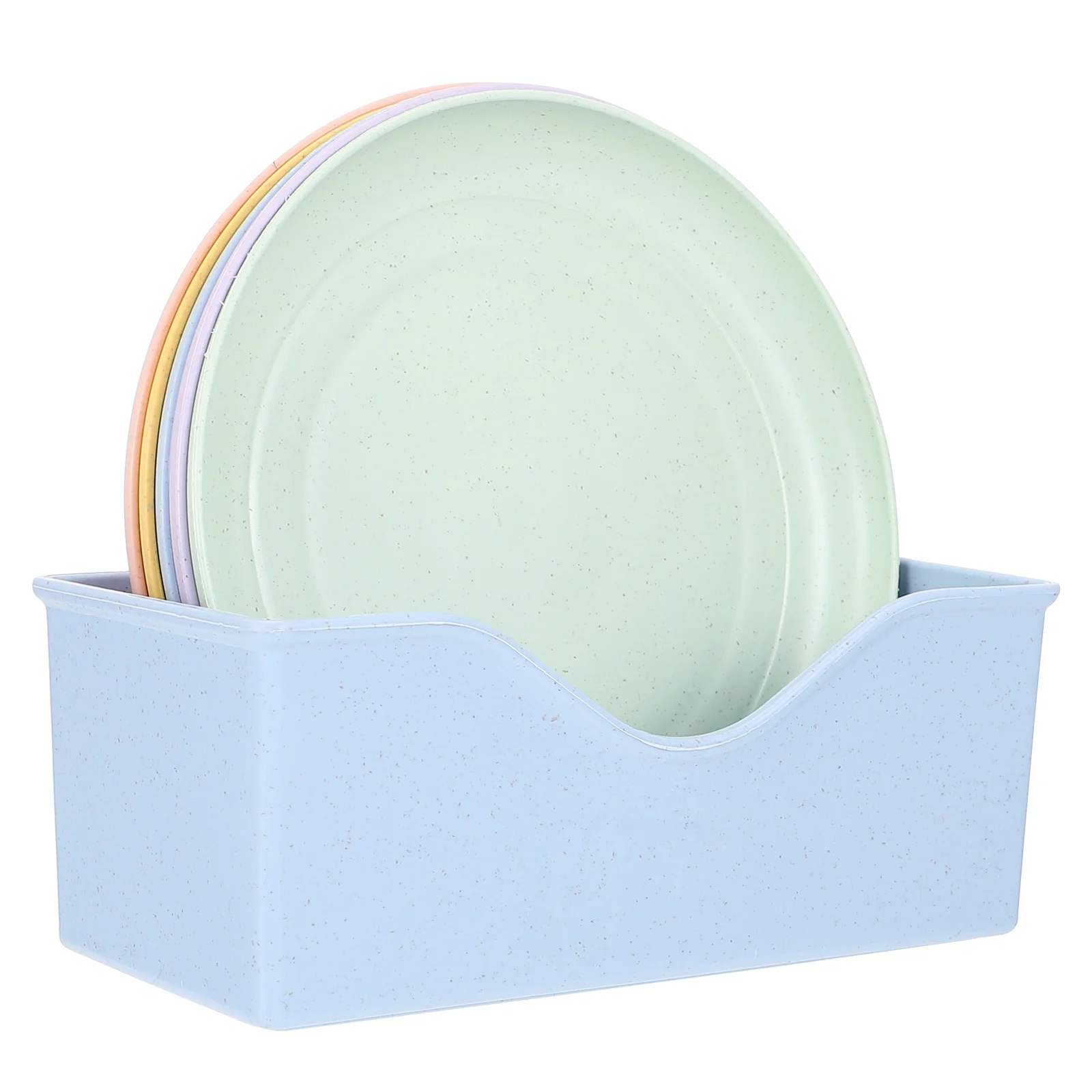 

1 Set Wheat Straw Cutlery Bone Residue Plates Fruits Dishes Snack Plates (Random Color)