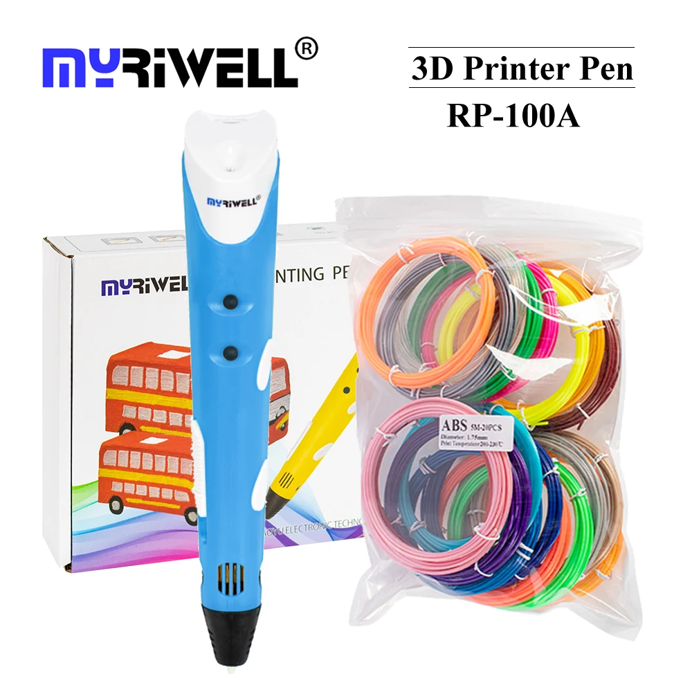 

Myriwell 3D ручка модель RP-100A 3D-принтеры Волшебная Печатающая ручка для рисования ручки с 100 м 1,75 мм ABS нити школьные принадлежности для детей