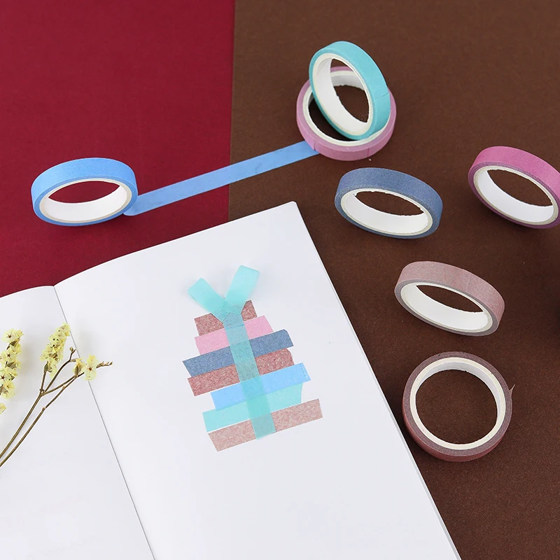 Простой набор клейких лент Washi 5 шт./лот однотонная декоративная лента для