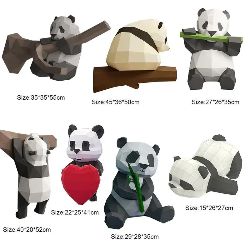 3D бумажные с пандой модель бумага для ручных поделок модельный орнамент
