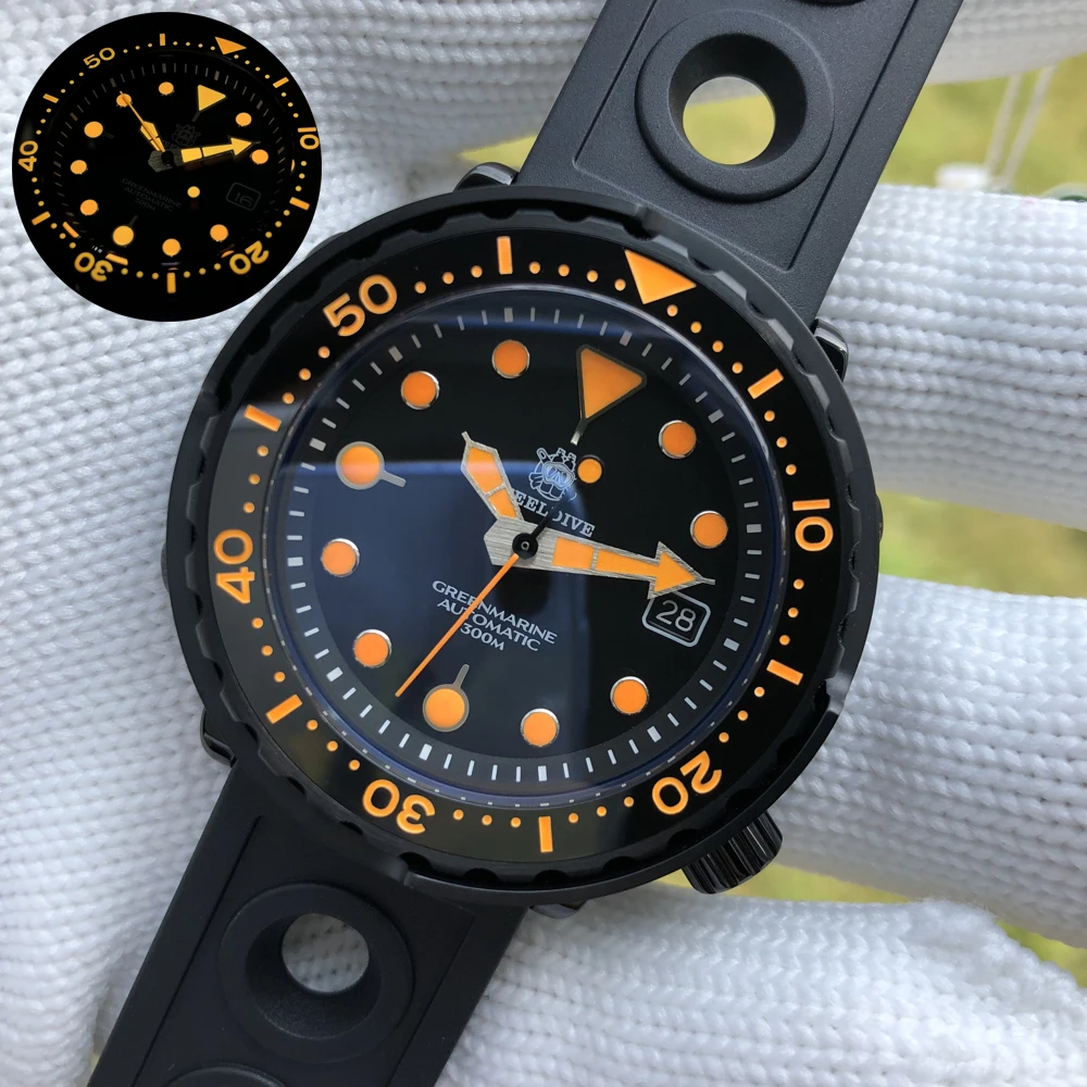 

STEELDIVE Men Dive Watch,Luxury Mens Automatic Watches Self Wind Mechanical 300m Waterproof Wristwatch C3 Luminous Sapphire NH35