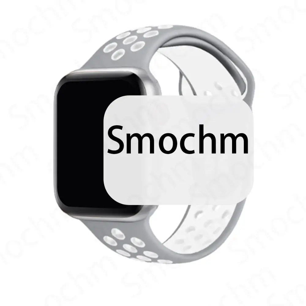 Smochm IWO 8 Plus DIY новые умные часы Bluetooth 1:1 Series 4 Беспроводное зарядное устройство MTK2502 обновлено для Apple Watch iPhone Android - Цвет: Silver GreyWhite