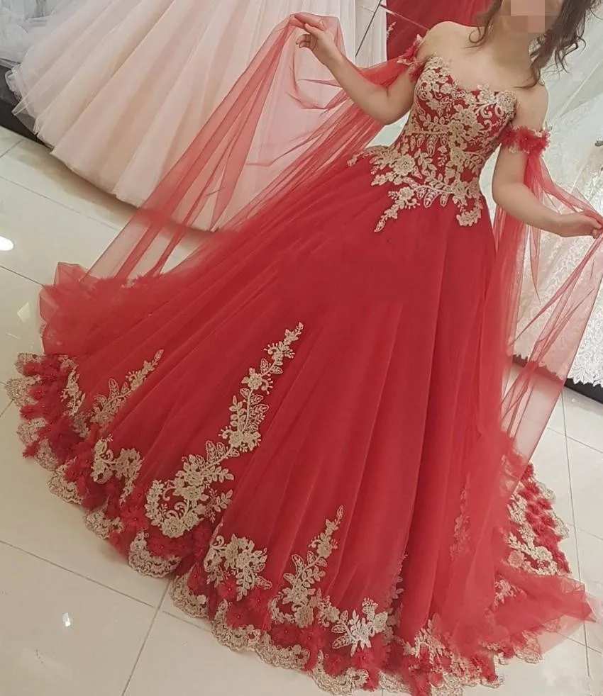 Арабский Красный Тюль милое готическое свадебное платье бальное Caftan принцесса
