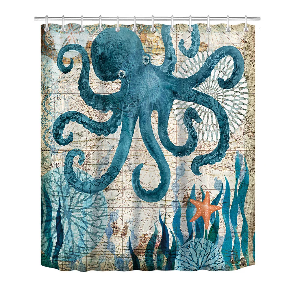 

Shower Curtains Bathroom Curtain Sea Turtle Decor Shower Curtain Waterproof