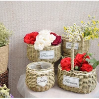 flower girl basket for wedding eloman handmade wicker mini basket natural wedding petal confetti home garden decoration