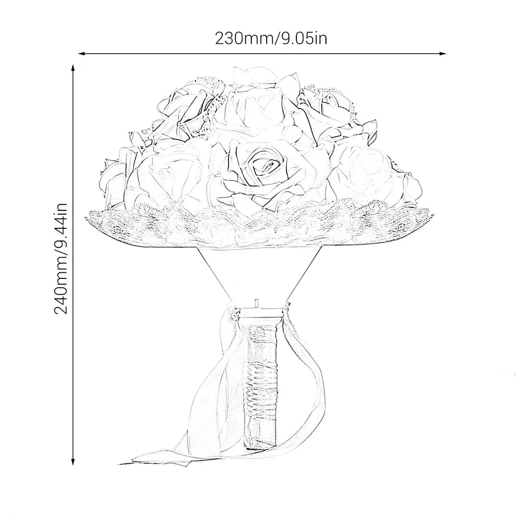 

Wedding Romantic Bride Bouquet Artificial Rose Hand Bouquet Korean Style Simulation Holding Flower Wedding Supplies