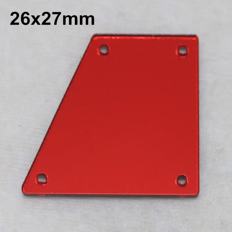 Светлый Сиам acryl ic зеркало пришить Стразы DIY Flatback зеркало акрил пришивные стразы с отверстиями для шитья - Цвет: A25-26x27