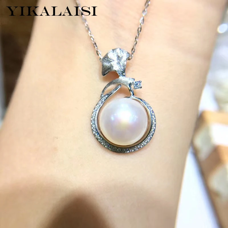 

Ювелирные изделия YIKALAISI из стерлингового серебра 925 пробы, жемчужные подвески, ювелирные изделия из 2019 натурального жемчуга 10-11 мм, подвески ...