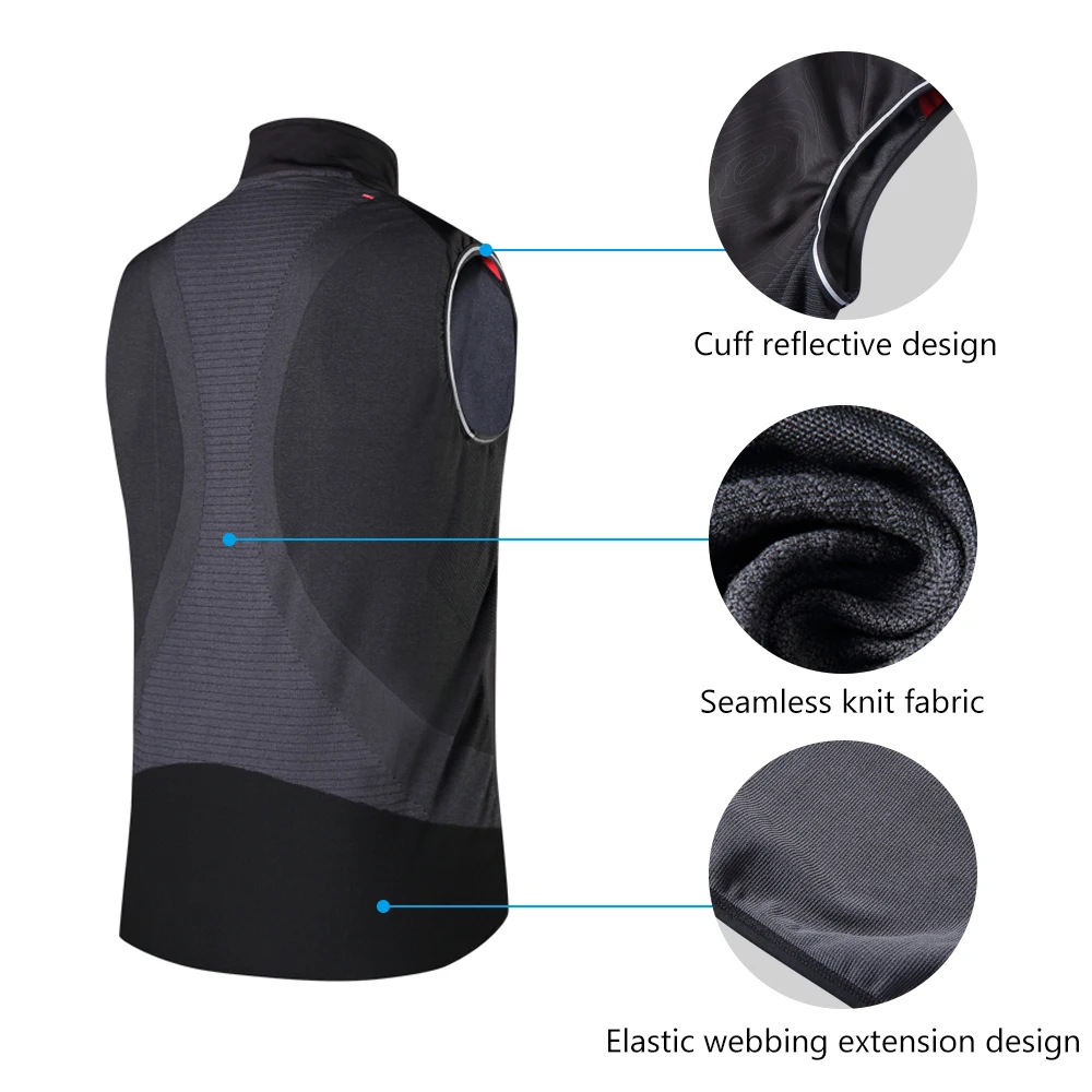Santic мужской жилет для велоспорта ветрозащитная Светоотражающая безрукавка не