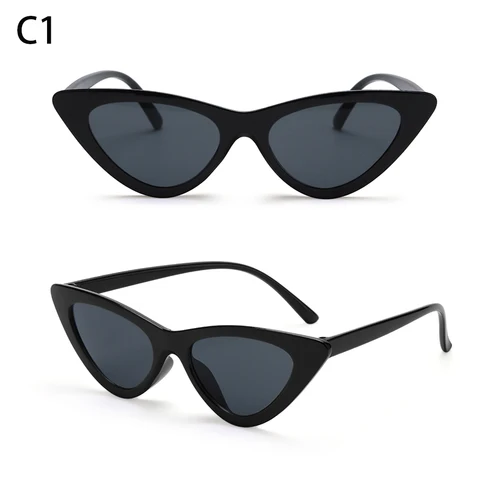 Женские зеркальные солнечные очки «кошачий глаз»