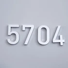 3D цифры 0-9 цифры наклейка табличка знак отель серебристый дверь табличка современный позолоченный дом домашний декор