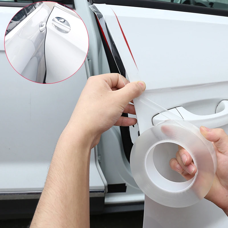 

Car Styling Car Door Sill Protector Goods Multifunction Nano Tape Scratchproof Auto bummper sticker Car Door Edge Rim Protective