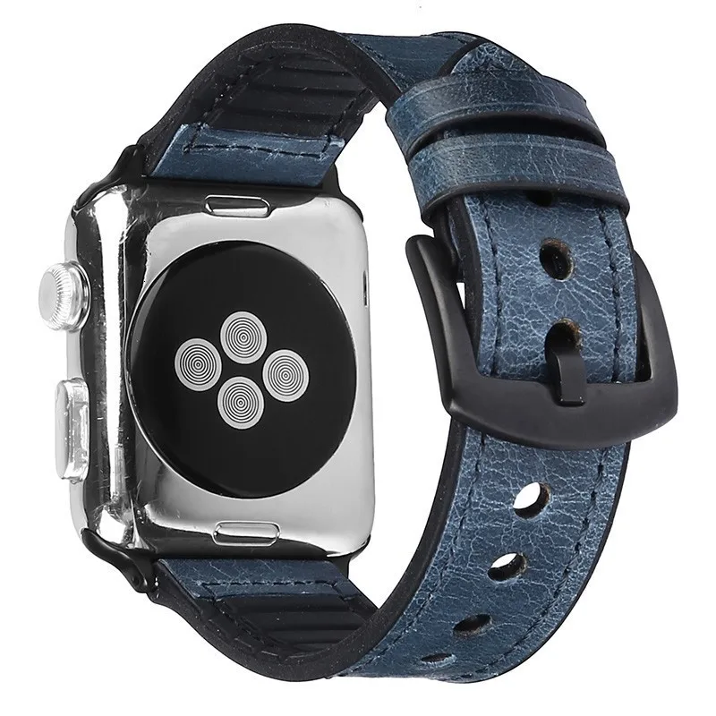Кожаный силиконовый ремешок для apple watch 44 мм серия 4 3 2 1 ремешок для iwatch 38 мм 42 мм браслет умные аксессуары замена запястья