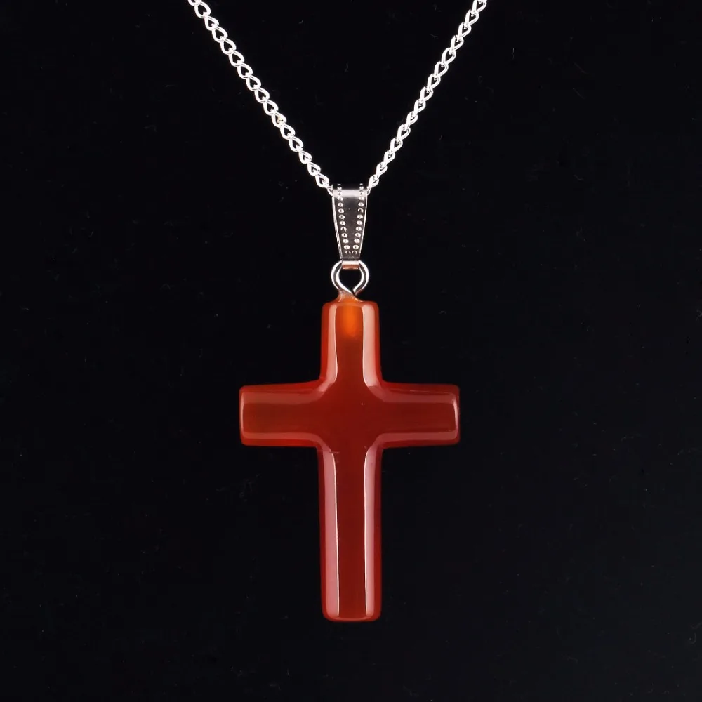 Сердолик Розовый кварц авантюрин Зеленый Опал Точка 1.6 &quotКрест Кулон Камень