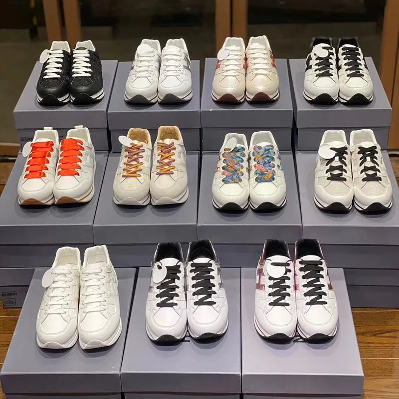 

Genuine Leather Thick-Soled Women Casual Shoes Color Matching Fashion Casual Female Little White Shoes Outdoor Tide Shoes 2021