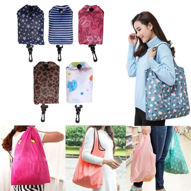 Фото Складные многоразовые сумки для продуктов разных цветов тканевые моющиеся мешки